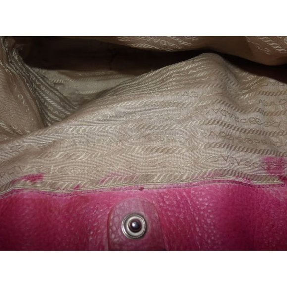 Prada RETRO Hot Pink Leather XL Hobo Satchel Shoulder Bag - Picture 8 of 9